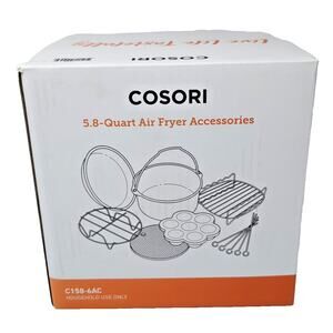 Cosori Air Fryer Accessories for 5.8 Quart Mini Pizza Muffins Kebab C158-6AC NEW
